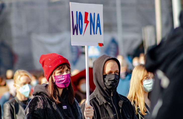 Solidaritet med polske kvinner - protest pod Ambasadą RP w Oslo