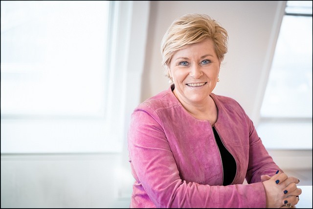 Siv Jensen, przewodnicząca Partii Postępu