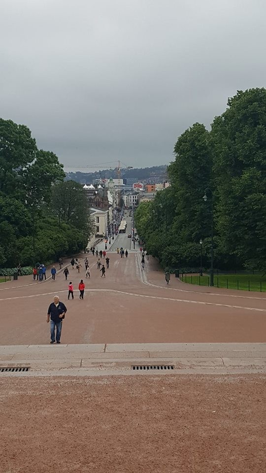Karl Johans gate w Oslo.
