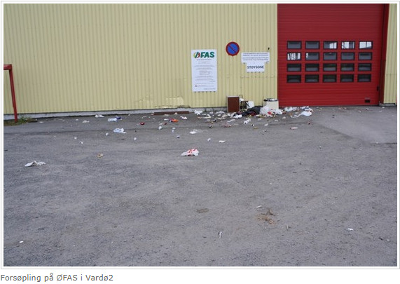 Śmieci w Vardø.