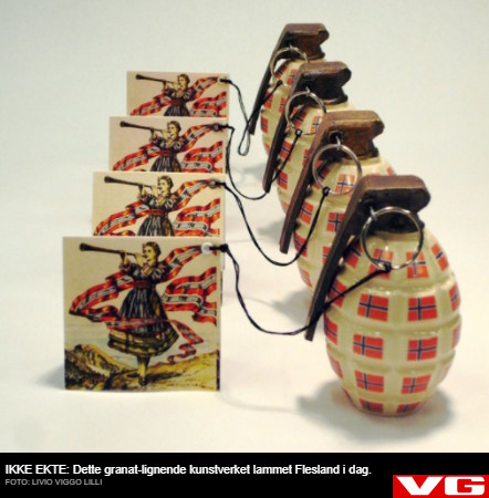 Sztuka manifestu: ceramiczne granaty przeciwko produkcji broni w Norwegii.
