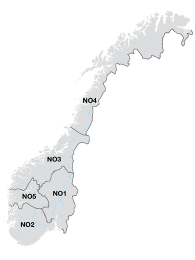 Na zdjęciu: okręgi energetyczne w Norwegii.