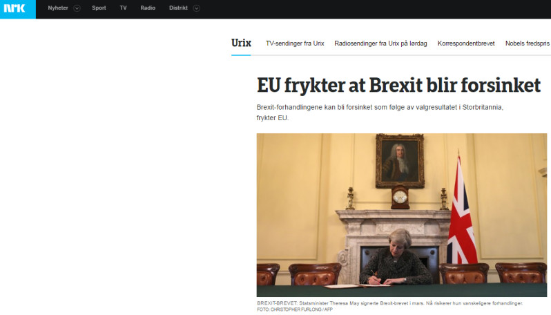 NRK: „EU obawia się, że Brexit zostanie opóźniony”