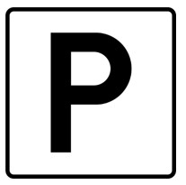 Tzw. warunkowe miejsca parkingowe, na których parkowanie odbywa się zgodnie z ustalonymi warunkami parkowania na terenie obiektu, oznaczone takim znakiem.