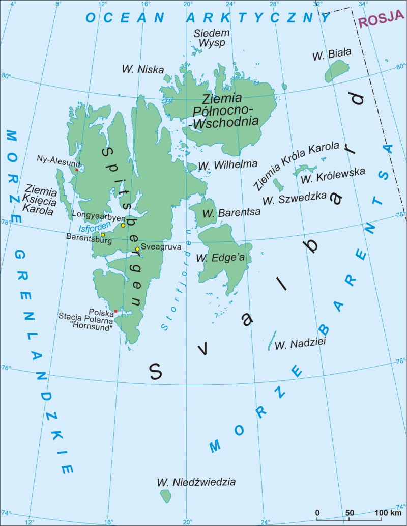 Mapa Svalbardu