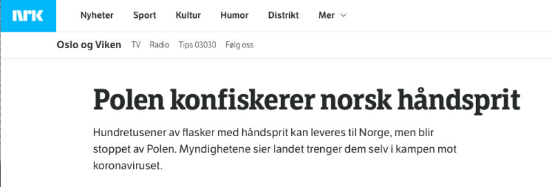 O sprawie napisał jako pierwszy norweski portal NRK. 