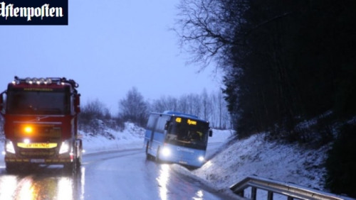 Gołoledź i zablokowane drogi. Zimowy chaos opanował Norwegię