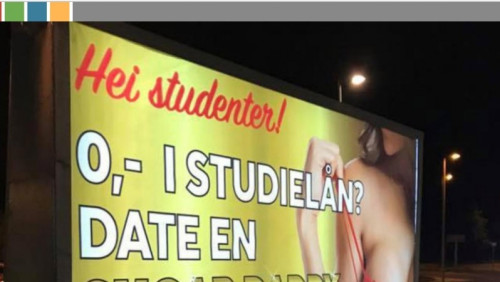 „Spotkaj się z sugar daddy!”: mobilna reklama w stolicy namawia studentki do sponsoringu