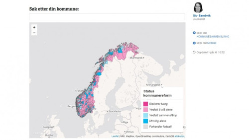Mapa Norwegii ulegnie zmianie: ubędzie 70 gmin