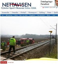 Wypadek w Adal, ruch pociągów na trasie Skoppum – Tønsberg wstrzymany