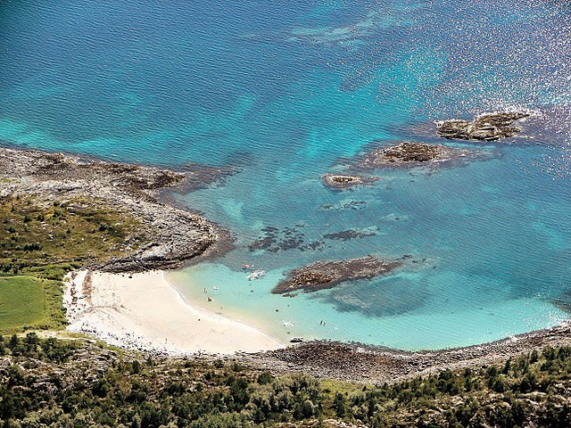 Plaża Eidem na archipelagu Vega.