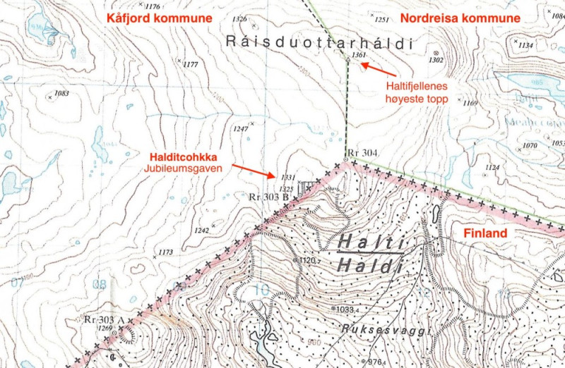Halti - góra, która leży na granicy fińsko-norweskiej.