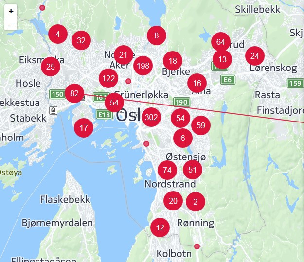 Niebezpieczne ulice w Oslo i okolicach