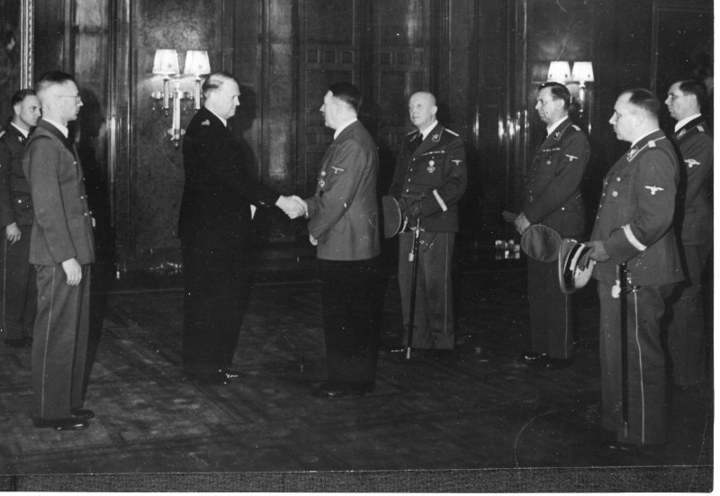 Vidkun Quisling na spotkaniu z Adolfem Hitlerem w Berlinie