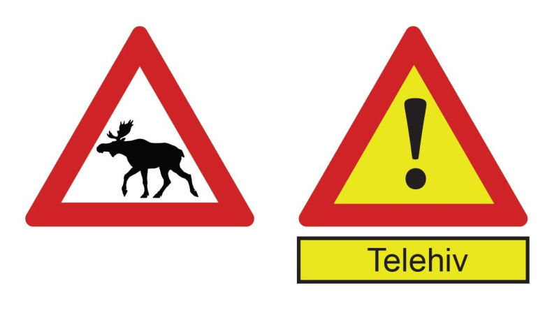 Znaki drogowe, na które warto zwrócić uwagę: ostrzeżenie przed łosiami oraz wysadzinami od mrozu